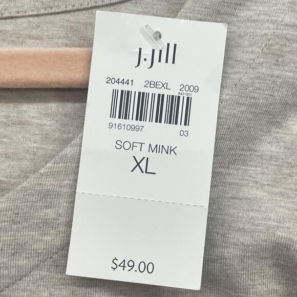 J Jill Shirt Womens XL Soft Mink Luxe Supima Cotton Relaxed Tee Long Sleeve - Picture 8 of 11